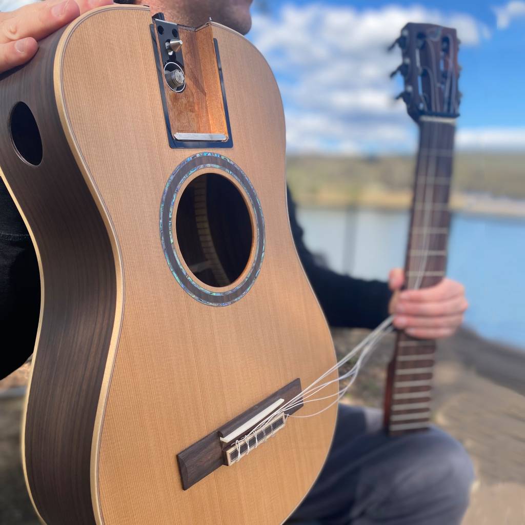 Solid Cedar / Pau Ferro Classical Travel Guitar - OC520