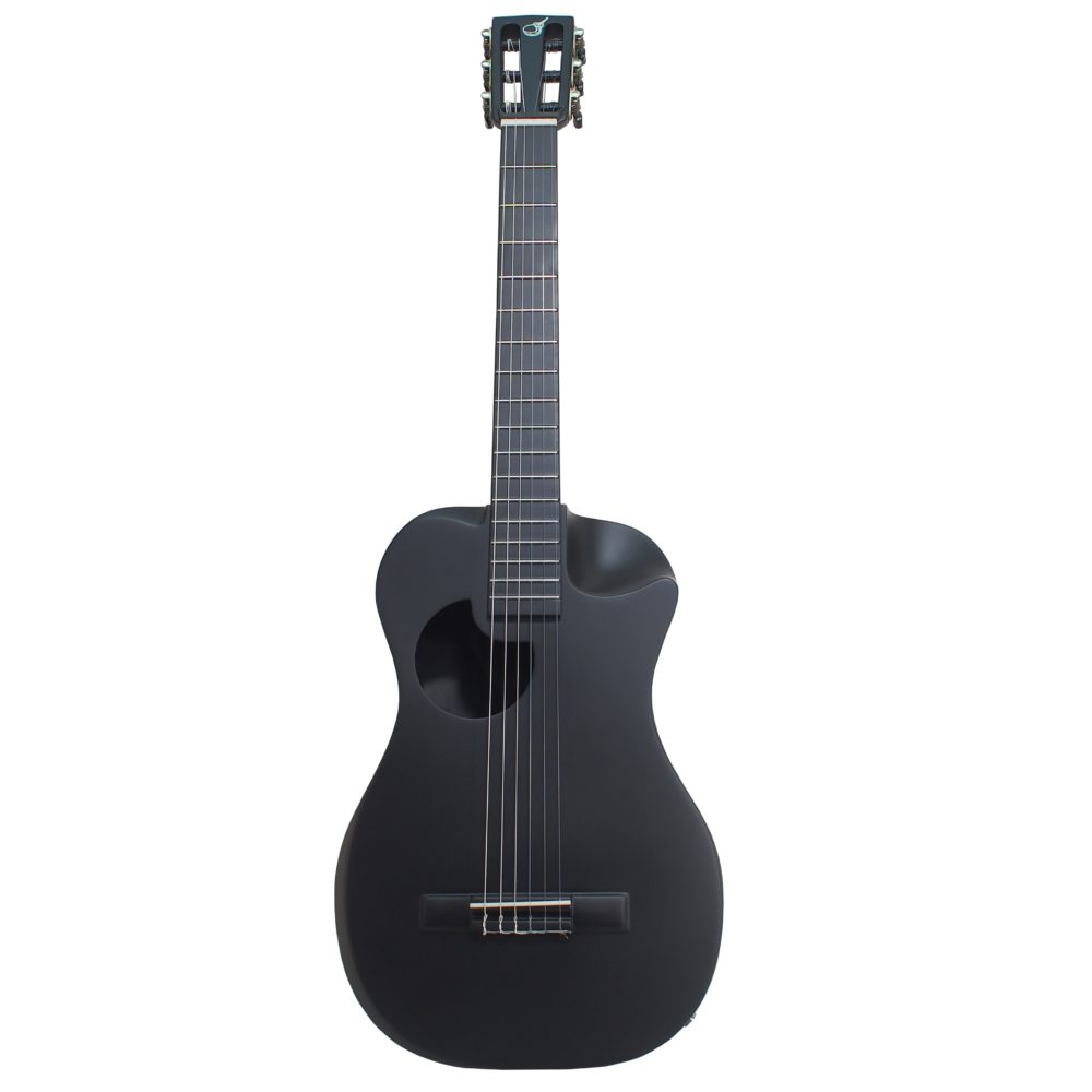 Black Matte Carbon Fiber Crossover Classical Travel Guitar- OC660M