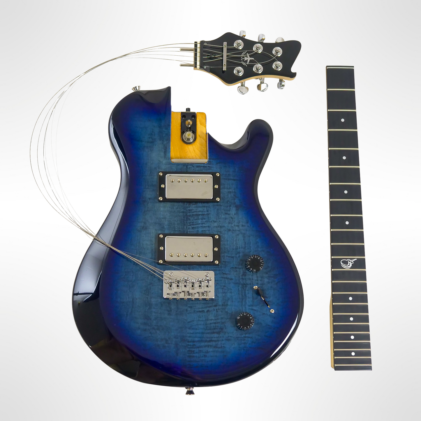 Overhead Electric Faded Blue Travel Guitar - OE990BL