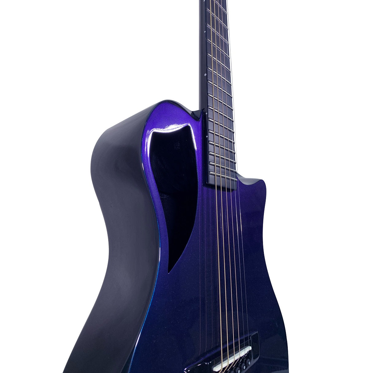 Blue Purple Colour-Shift Gloss Carbon Travel Guitar – OF660BP