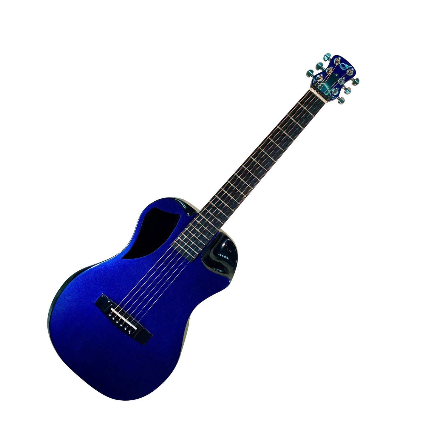Blue Purple Colour-Shift Gloss Carbon Travel Guitar – OF660BP