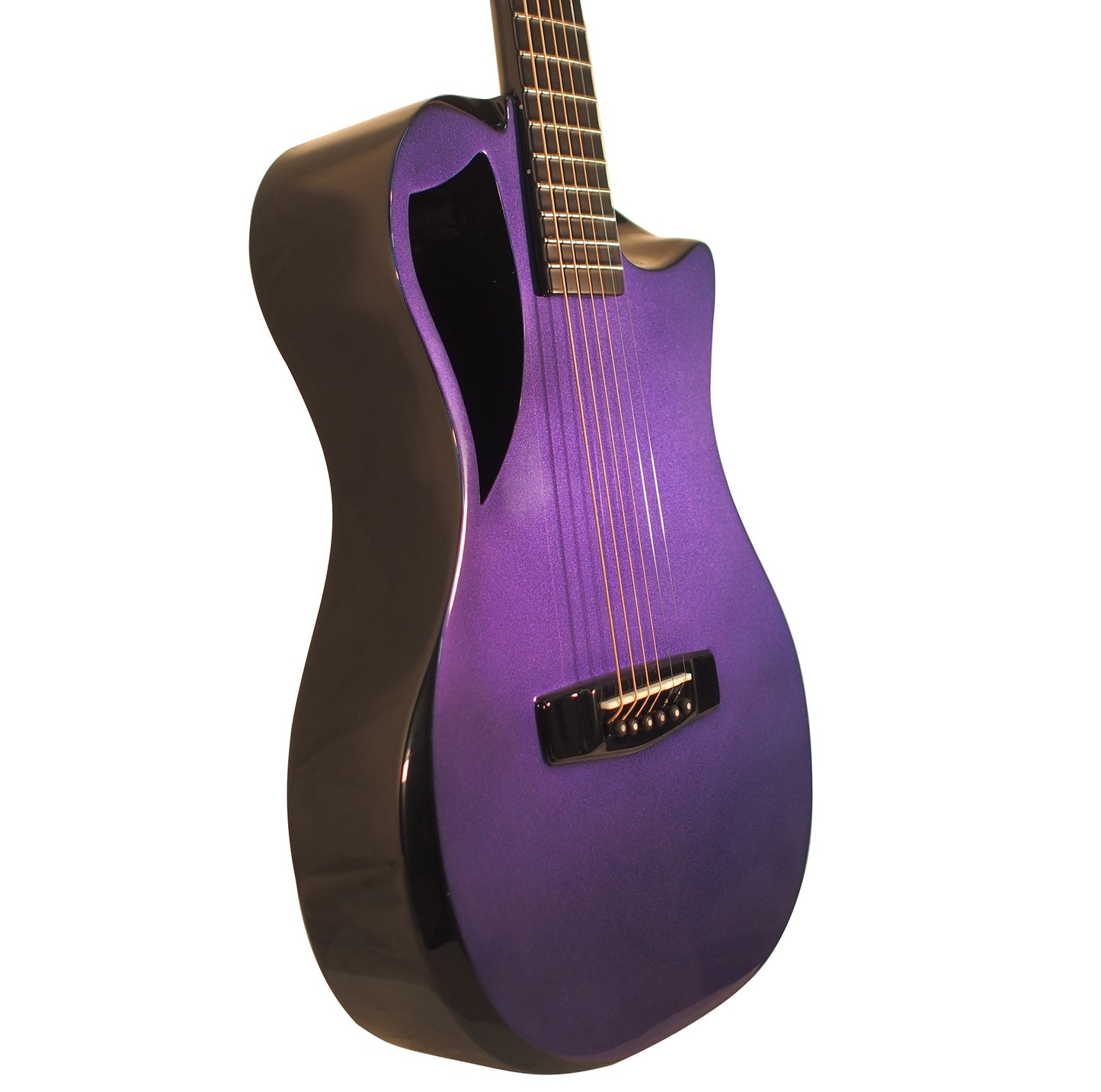 Blue Purple Colour-Shift Gloss Carbon Travel Guitar – OF660BP
