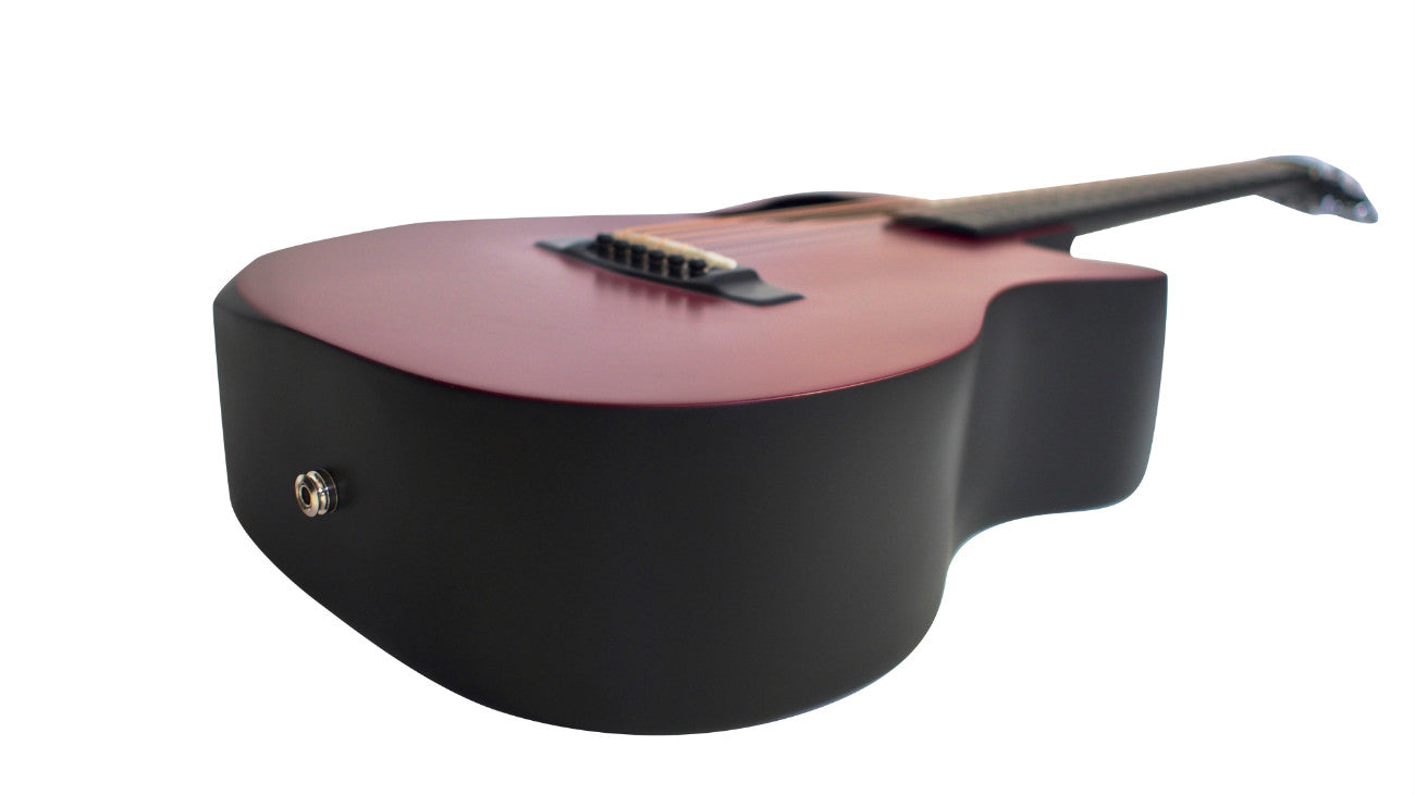 Burgundy Top Matte Carbon Travel Guitar - OF660R1M