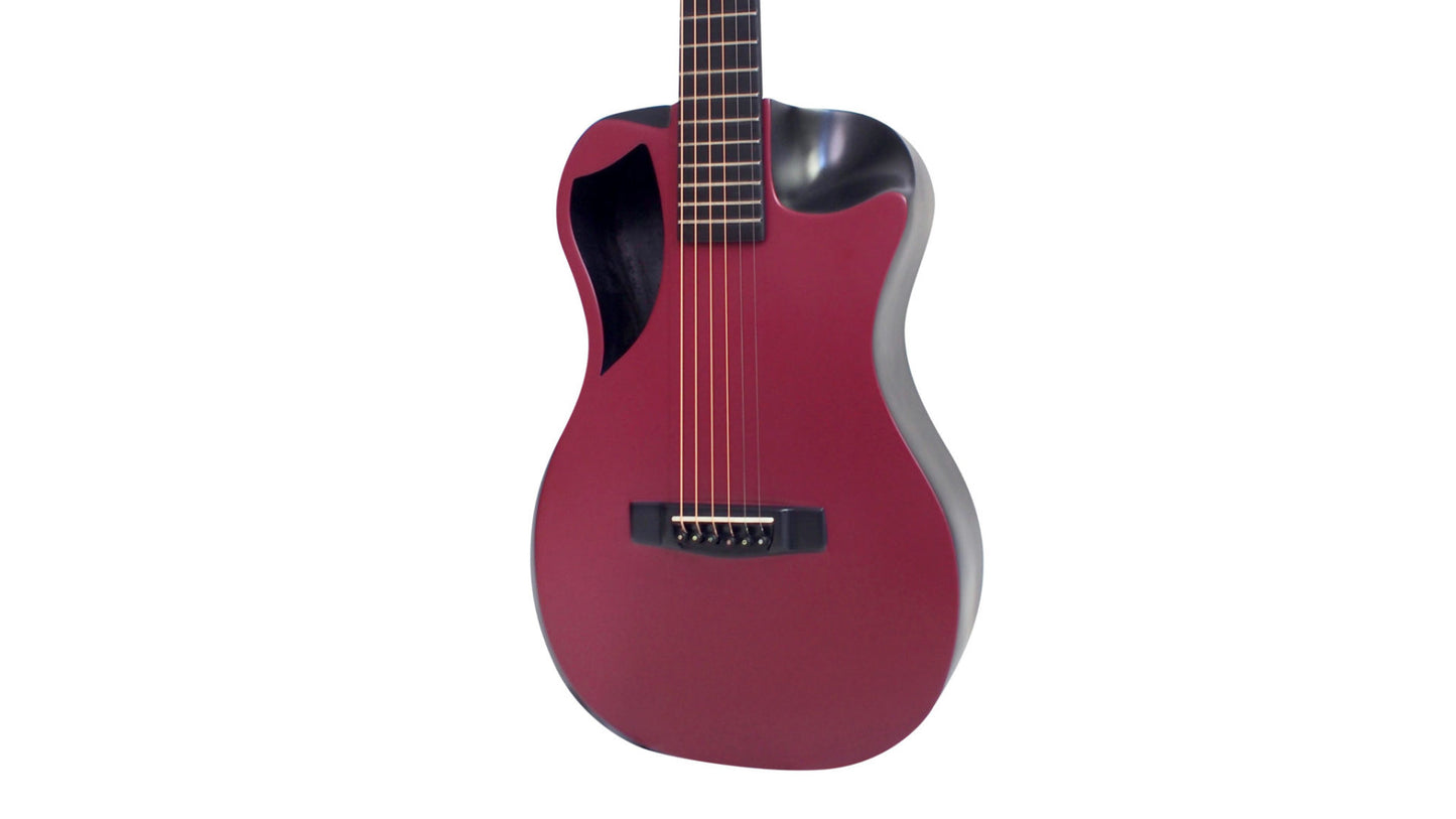 Burgundy Top Matte Carbon Travel Guitar - OF660R1M