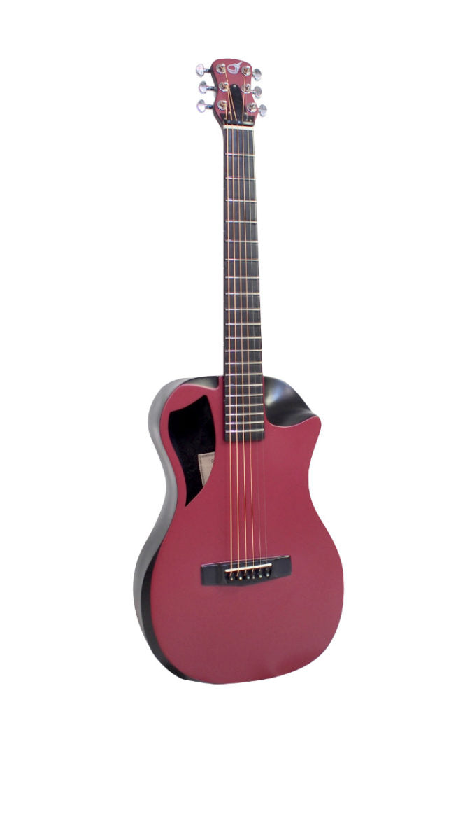 Burgundy Top Matte Carbon Travel Guitar - OF660R1M