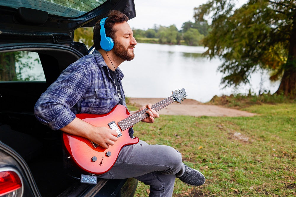 Overhead Electric Lake Belton Blue Texan Travel Guitar – OT990BL (LIMITED)
