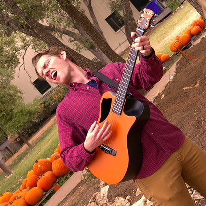 Orange Top Matte Carbon Travel Guitar- OF660O1M