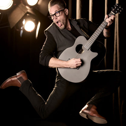 Black Matte Carbon First Class Travel Guitar- FF660M