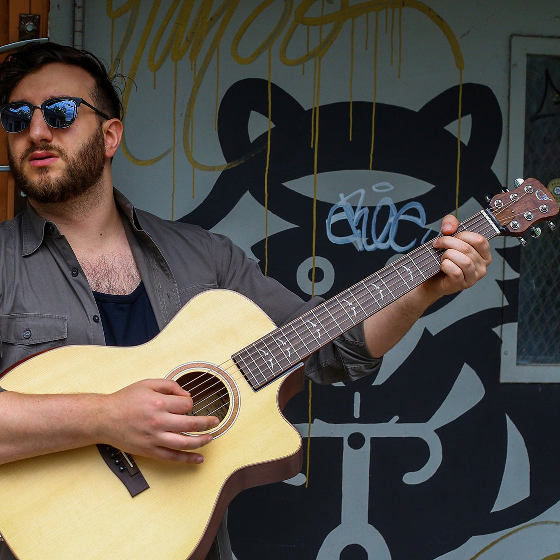 Solid Sitka / Mahogany GA Cutaway Travel Guitar- FF412C – Journey