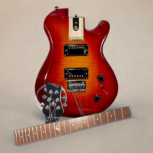 Overhead Electric Cherry Sunburst Travel Guitar - OE990CB