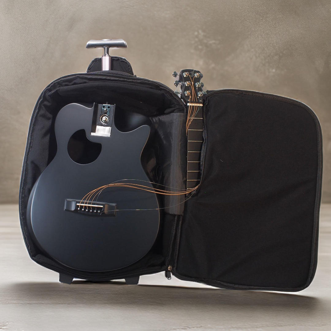 Black Matte Carbon First Class Travel Guitar- FF660M