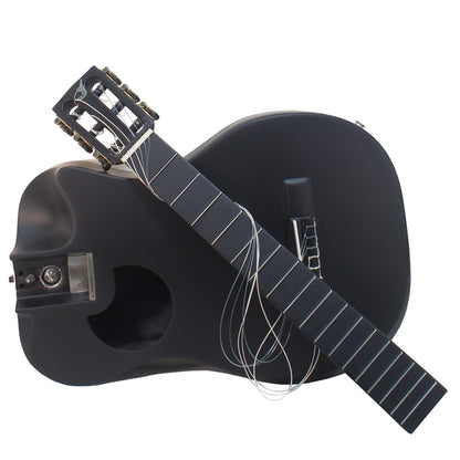 Black Matte Carbon Fiber Crossover Classical Travel Guitar- OC660M