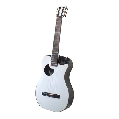 Gloss White Top Carbon Fiber Crossover Classical Travel Guitar- OC660W1