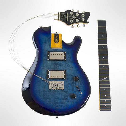 Overhead Electric Faded Blue Travel Guitar - OE990BL