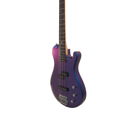 Overhead Electric Blue Purple Color-Shift Travel Bass Guitar - OEB990BP