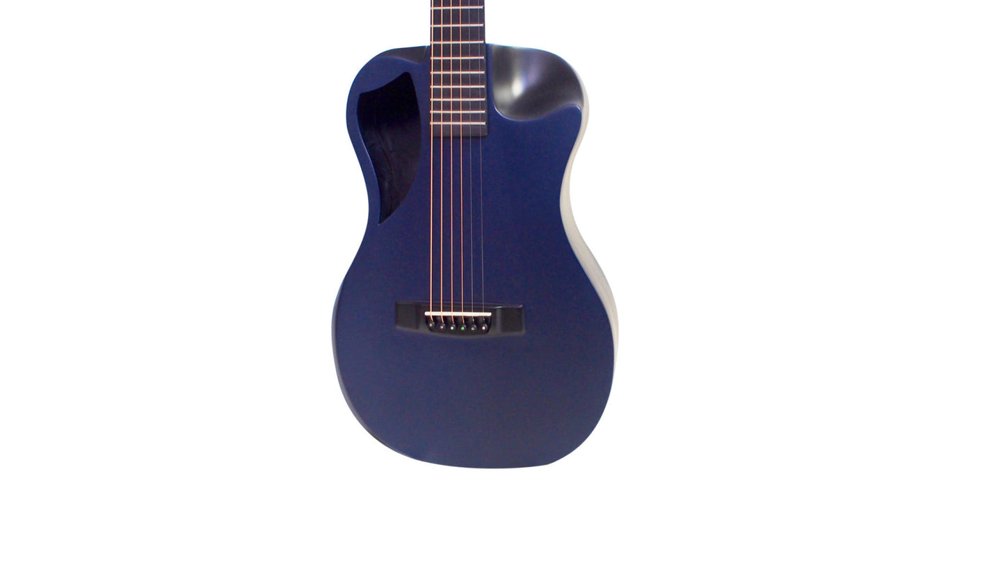 Blue Top Matte Carbon Travel Guitar - OF660B1M
