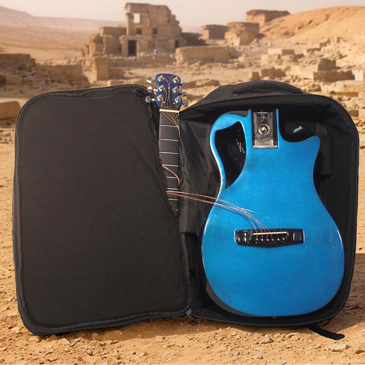 Blue Purple Colour-Shift Gloss Carbon Travel Guitar – OF660BP