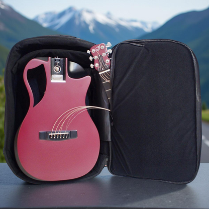 Burgundy Top Matte Carbon Travel Guitar - OF660R1M