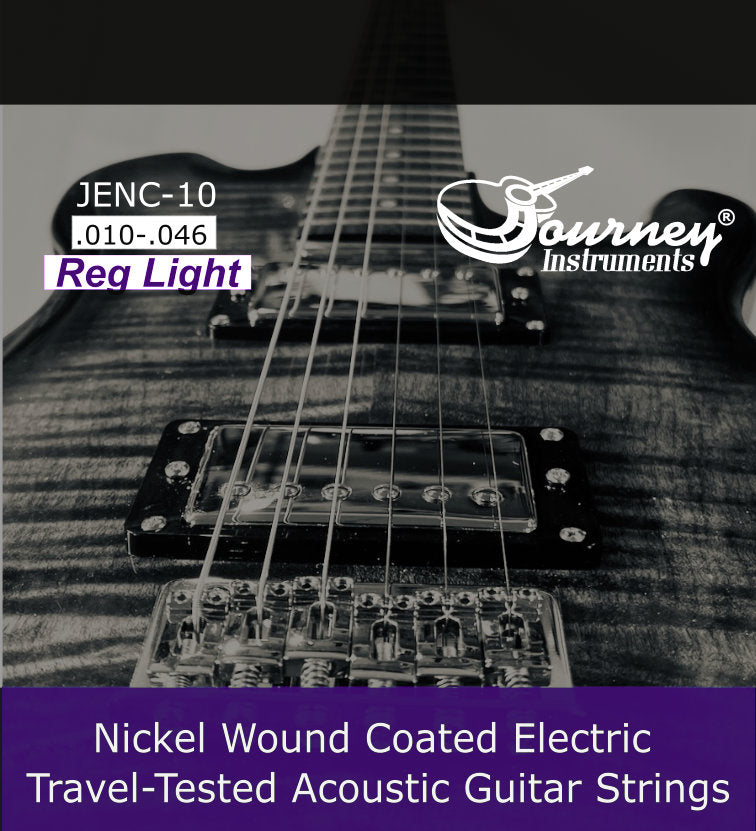 Nickle Wound Electric Coated Guitar Strings- 10 Light, JENC-10
