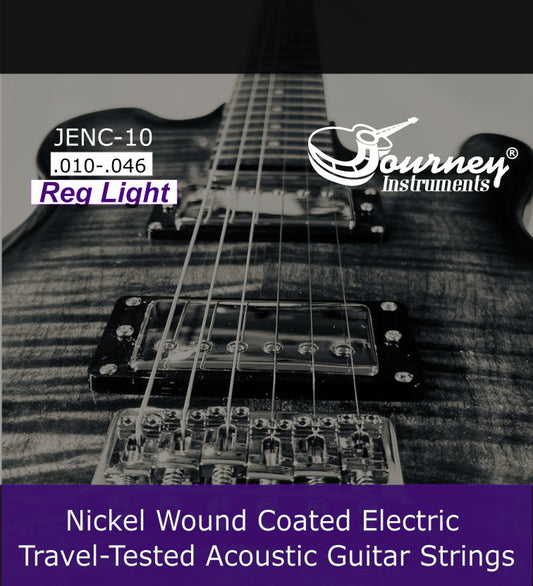 Nickle Wound Electric Coated Guitar Strings- 10 Light, JENC-10